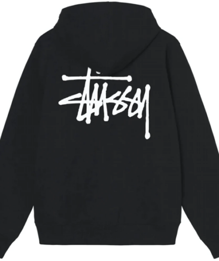 BASIC STÜSSY BLACK HOODIE