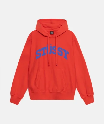 BLOCK SPORT PIGMENT DYED HOODIE RED