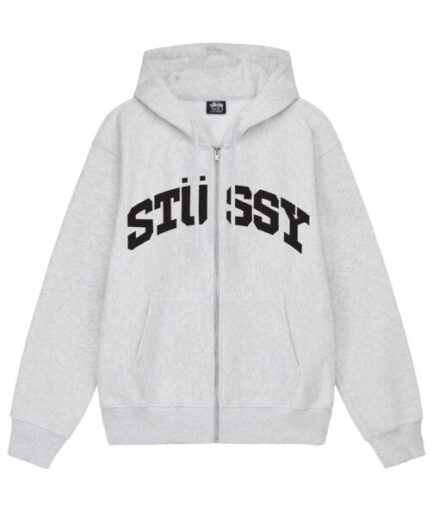 BLOCK SPORT ZIP HOODIE-GREY