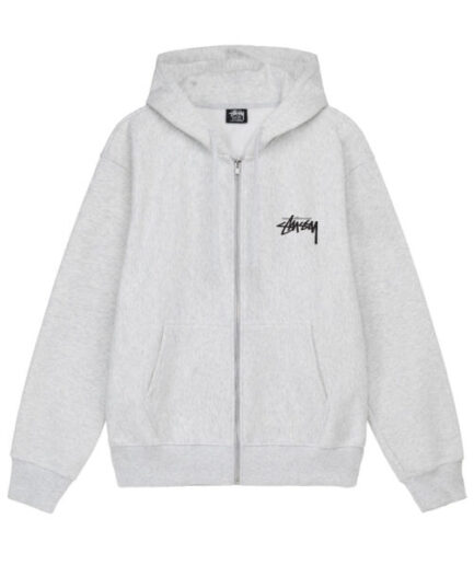 BURNING STOCK ZIP GREY HOODIE